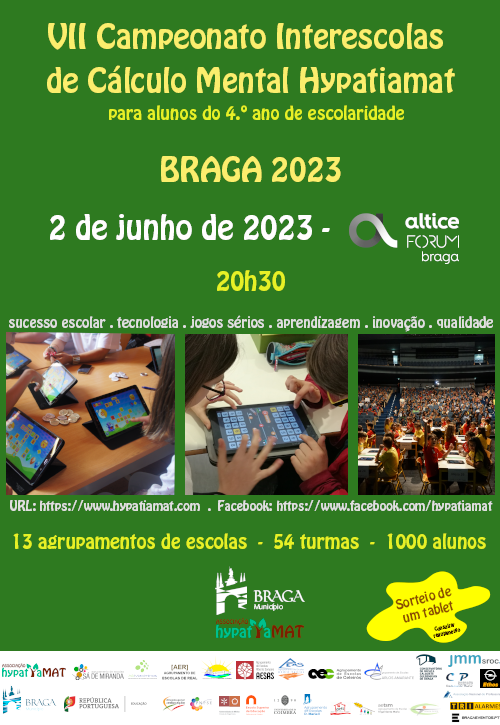 Famalicão bem representado nos Campeonatos Hypatiamat de Cálculo Mental  2020/2021 - Portal da Educação de Famalicão